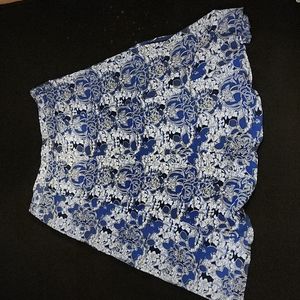 New Lane Bryant blue floral skirt size 22
